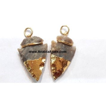 Fancy Jasper 1-Inch Arrowhead Pendant - Handcrafted Jewelry