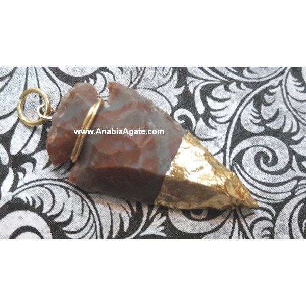 Fancy Jasper 2 Inch Two Tone Arrowhead Pendant