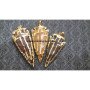 Fancy Jasper Cross Electroplated Arrowhead Pendants | Unique Handcrafted Jewelry