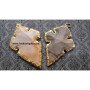 Fancy Jasper Special Shape Electroplated Arrowhead Pendants - Design 4
