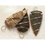 Fancy Jasper Silver Wire Wrapped Arrowhead Pendants | Exquisite Handcrafted Jewelry