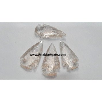2-Inch Peach Color Glass Arrowheads for Collectors and Crafts
