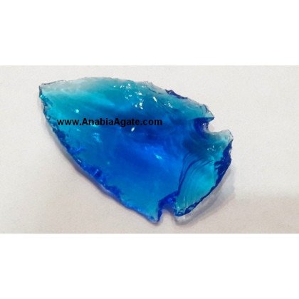 Dark Blue Color 2 Inch Glass Arrowheads - Wholesale Glass Arrowheads