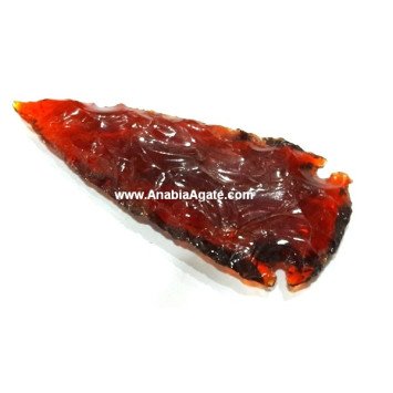 4-Inch Red Glass Arrowheads for Collectors and Artisans