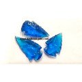 Dark Blue Color 1-Inch Glass Arrowheads - Exquisite Collection of Handcrafted Arrowheads