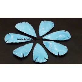 1 Inch Turquoise Gemstone Arrowheads - Genuine Handcrafted Arrowheads