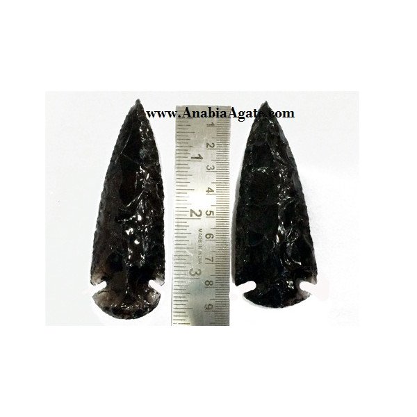 Black Obsidian 3 Inch Arrowheads