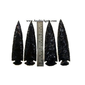 Black Obsidian 6 Inch Arrowheads