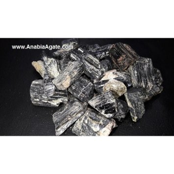 High-Quality Raw Black Tourmaline Stones for Spiritual Protection and Energy Cleansing