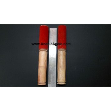 Wooden Sticks with Leather for Singing Bowls