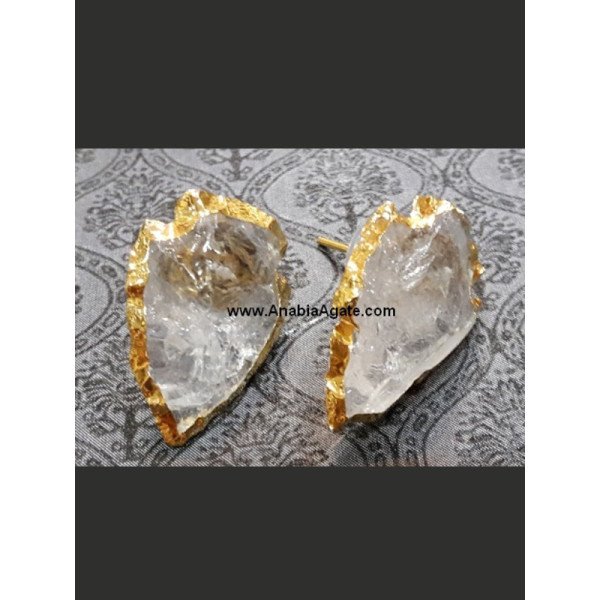 Crystal Quartz Arrowhead Earrings