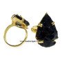Black Obsidian Arrowhead Finger Ring