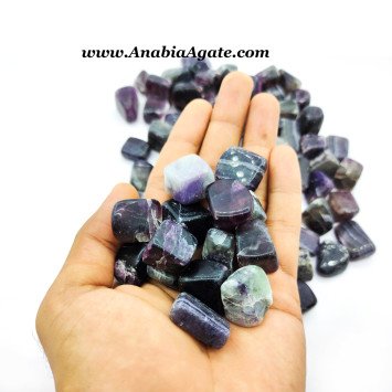 Purple Fluorite Tumbled Stones - Healing Crystals, Chakra Balancing
