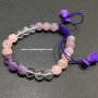 Rose Quartz, Amethyst, Crystal Quartz Beads Bracelet
