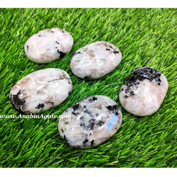 Rainbow Moonstone Oval Stone - Natural Healing Crystal
