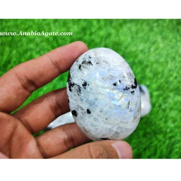 Rainbow Moonstone Oval Stone - Natural Healing Crystal