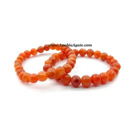 Red Carnelian Elastic Bracelet - Wholesale Gemstone Bracelets