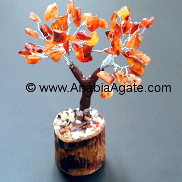 Red Carnelian Gemstone 60 Chips Tree - Enhance Your Space