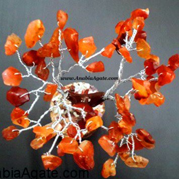 Red Carnelian Gemstone 60 Chips Tree - Enhance Your Space