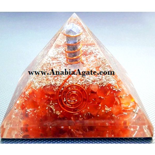 Red Carnelian Orgone Pyramid - Energize Your Space