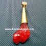 Red Color Dyed Raw Pendant - Handcrafted Stone Jewelry