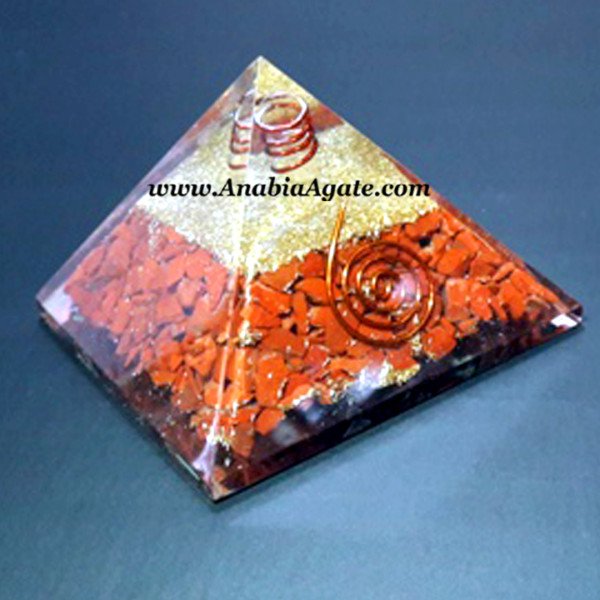 Red Jasper Orgone Pyramid (60-65mm) - Healing Crystal Energy Generator
