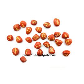 Red Jasper Engraved Rune Sets - Enhance Your Divination Practice