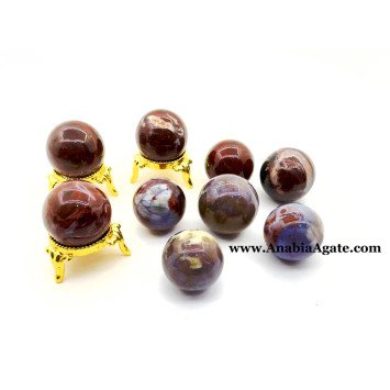 Red Petrified Wood Small Size Balls | Decorative Stones | Home Decor