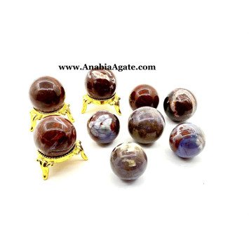 Red Petrified Wood Small Size Balls | Decorative Stones | Home Decor
