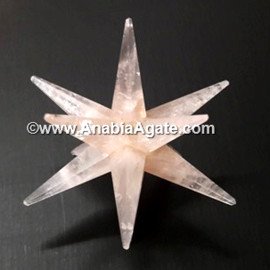 Rose Quartz 12 Point Star - Healing Crystal for Peace and Harmony