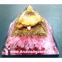 Rose Quartz Orgone Golden Tortoise Pyramids (100 Pcs)