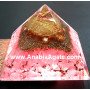 Rose Quartz Orgone Golden Tortoise Pyramids (100 Pcs)
