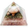 Rose Quartz Orgone Tortoise Pyramid - Healing Crystal Energy Generator