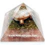 Rose Quartz Orgone Tortoise Pyramid - Healing Crystal Energy Generator