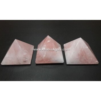 Rose Quartz Gemstone Pyramid - Natural Healing Crystal for Love and Harmony