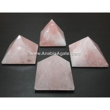 Rose Quartz Gemstone Pyramid - Natural Healing Crystal for Love and Harmony