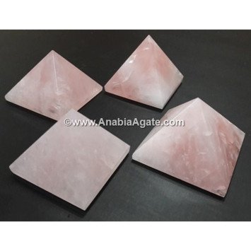Rose Quartz Gemstone Pyramid - Natural Healing Crystal for Love and Harmony