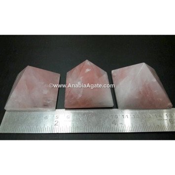Rose Quartz Gemstone Pyramid - Natural Healing Crystal for Love and Harmony