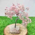 Rose Quartz Tree with Natural Stone Base - Beautiful Healing Gemstone Decor