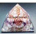 Amethyst, Rose Quartz Orgone Pyramid With Crystal Point | Orgonite Supplier