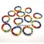 7 Chakra Elastic Bracelet 2X1 Beads - Balance Your Chakras with Handcrafted Jewelry