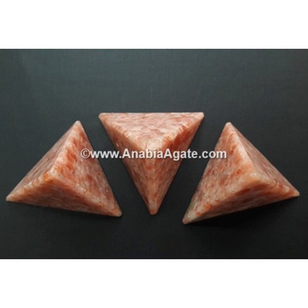 Sunstone Tetrahedron Shape - High-Quality Crystals