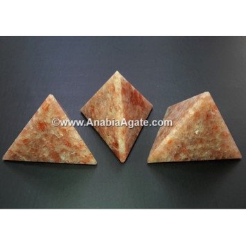 Sunstone Tetrahedron Shape - High-Quality Crystals