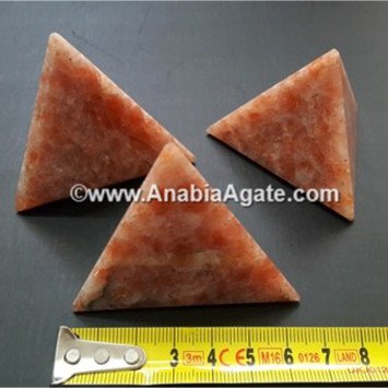Sunstone Tetrahedron Shape - High-Quality Crystals