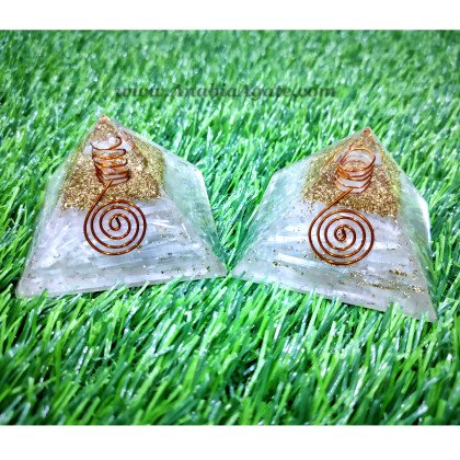 Selenite Orgone Pyramid (65-75mm) for Enhanced Energy Flow