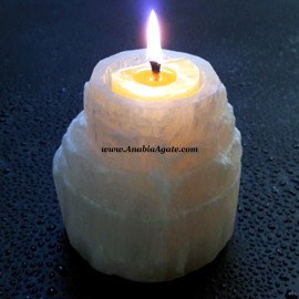 Selenite Candle Holder - Transform Your Space with Natural Beauty