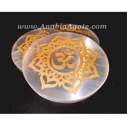 Selenite OM Engraved Plate