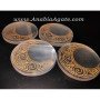 Selenite Charging Plate Etched with Crescent Moon Design Highest Quality Selenite Type 2