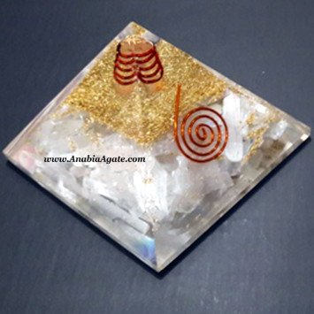 Selenite Orgone Pyramid (60-65mm) - Harmonize Your Space