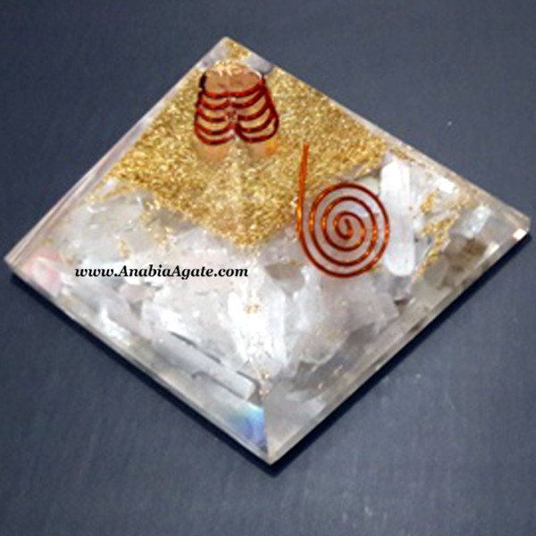 Selenite Orgone Pyramid (60-65mm) - Harmonize Your Space